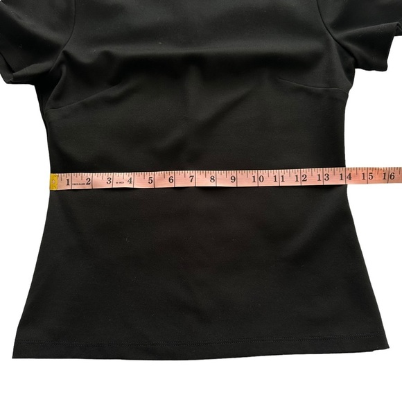 ALEXIS Sz M Women's Black Bissette Short Sleeve Mock Neck Top - Picture 13 of 13